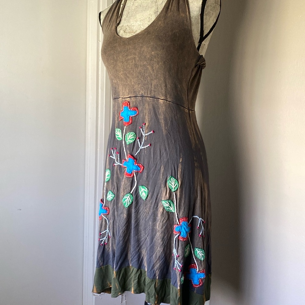 Boho sun dress brown